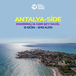 Antalya - Side Endirimli & Hər şey daxil yay turu. TARİX: