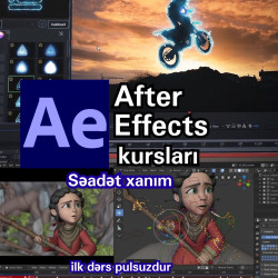 After Effects kursları: Üzüzə və ya Online tədris olunur.
