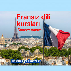 Fransız dili kursları: Üzüzə və ya Online tədris olunur. -