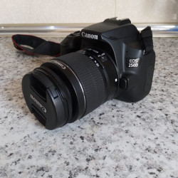 Canon 250D + Linza 18-55mm + 64gb yaddaşkartı. Karobkası