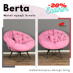 Türkiyə istehsalı BERTA metal ayaqlı kreslo modeli 20%