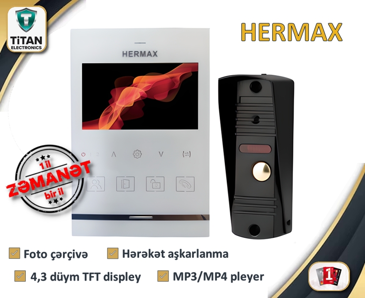Video Domofon Hermax HR- 04M (kit) Hermax HR- 04M + HE-