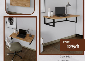 Kompakt və səmərəli yazı masası. Türkiyə istehsalı LUKAS