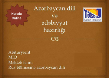 Azərbaycan dili və ədəbiyyatdan online və kursda hazırlıq