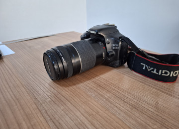 Canon 550d fotoaparatı 75-300 lens ilə satılır.