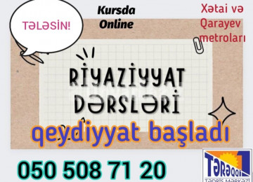 Riyaziyyat hazırlığı Online və kursda Fərdi və qrup