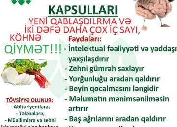 “ Beyin Fəaliyyətini və Baş-Beyinə Qan Dövranını