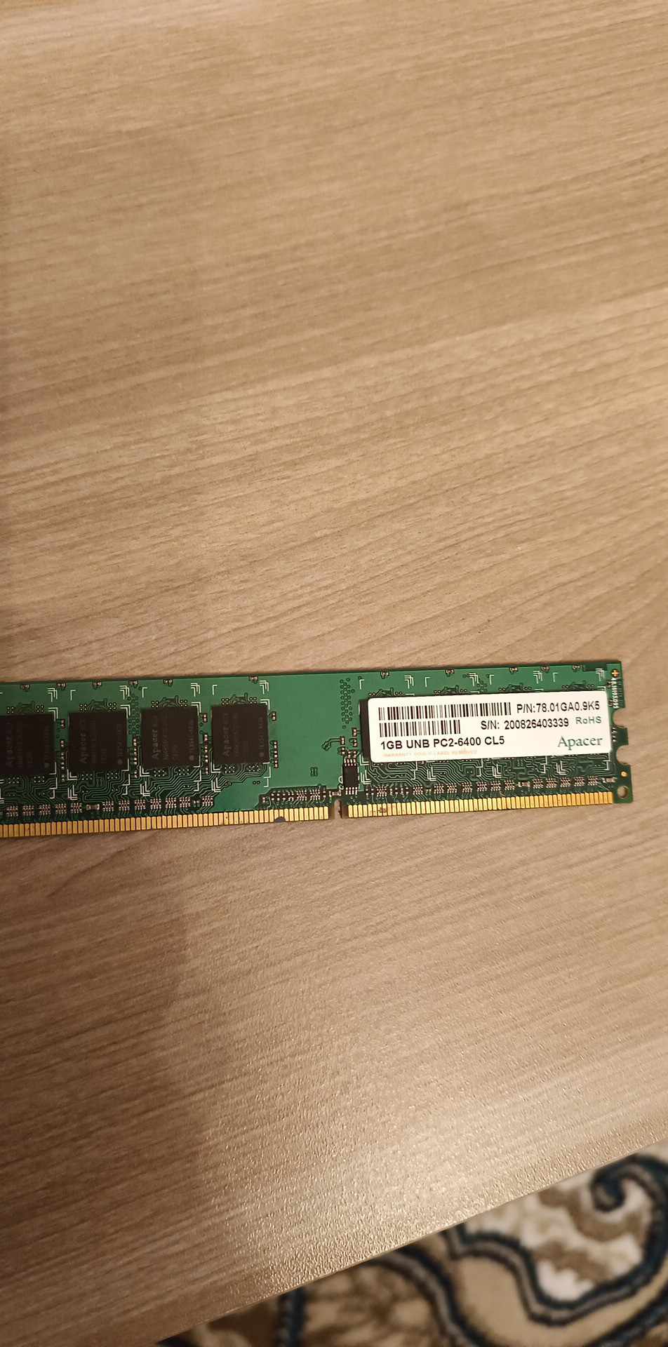 Ram 1 GB DDR 2 Apacer Unvan Sabuncu Qesebesi Araz Marketin