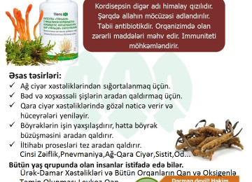 " Kordiseps "-Original və Tam Təbii,Yeganə Probsuz