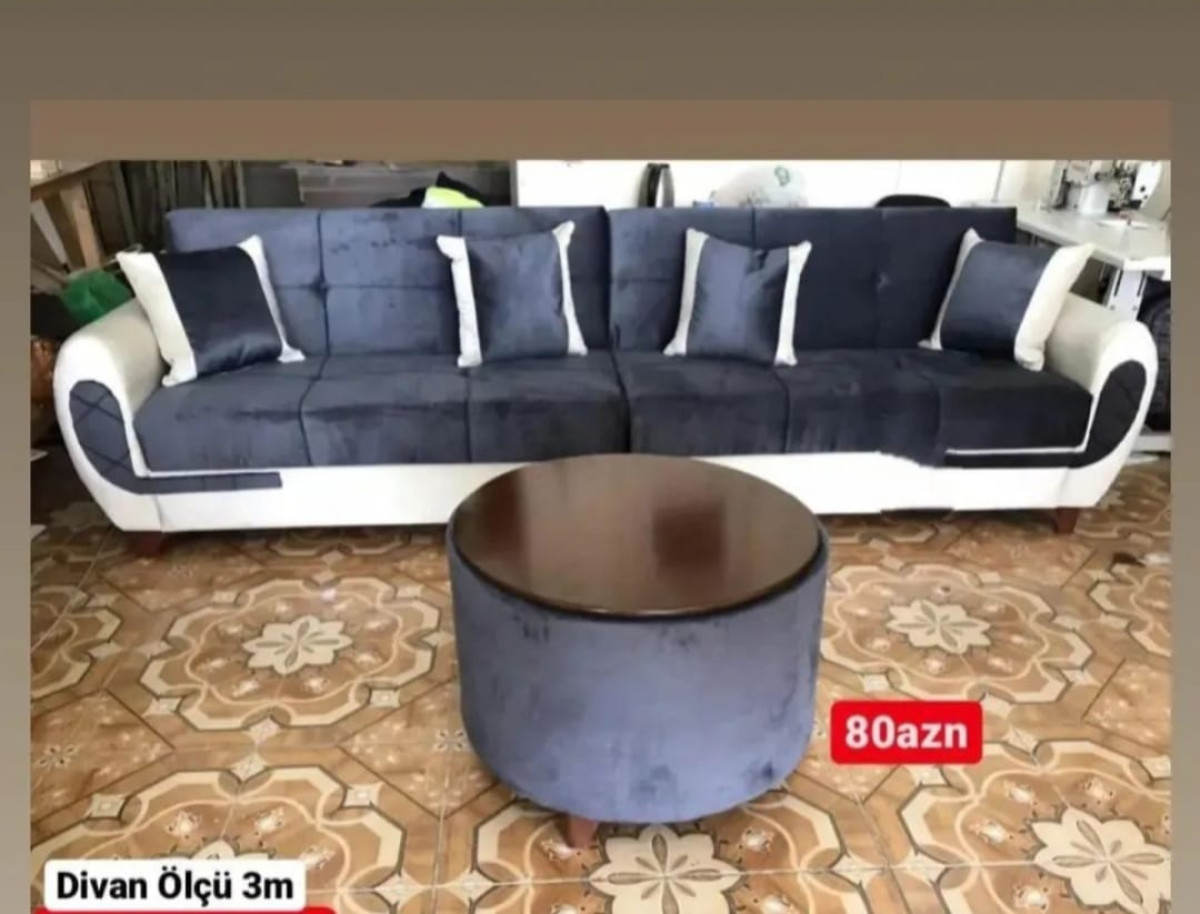 Divan Divan Sifarişlə hazırlanır Rəng seçimi var Ölçü 3m Qiyməti