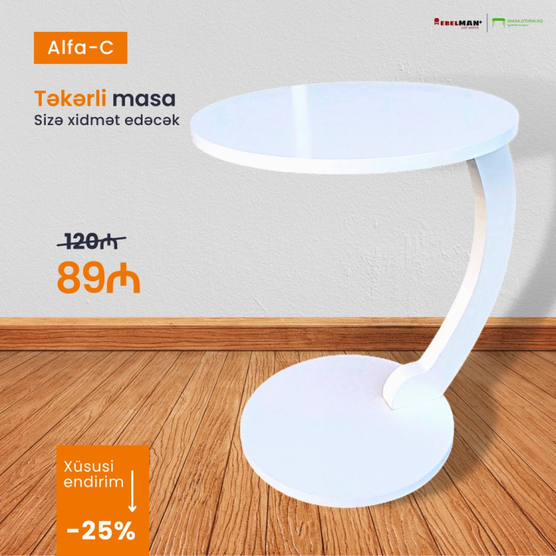Təkərli jurnal masası | ALFA-C Türkiyə istehsalı yeni model təkərli jurnal masası ALFA-C