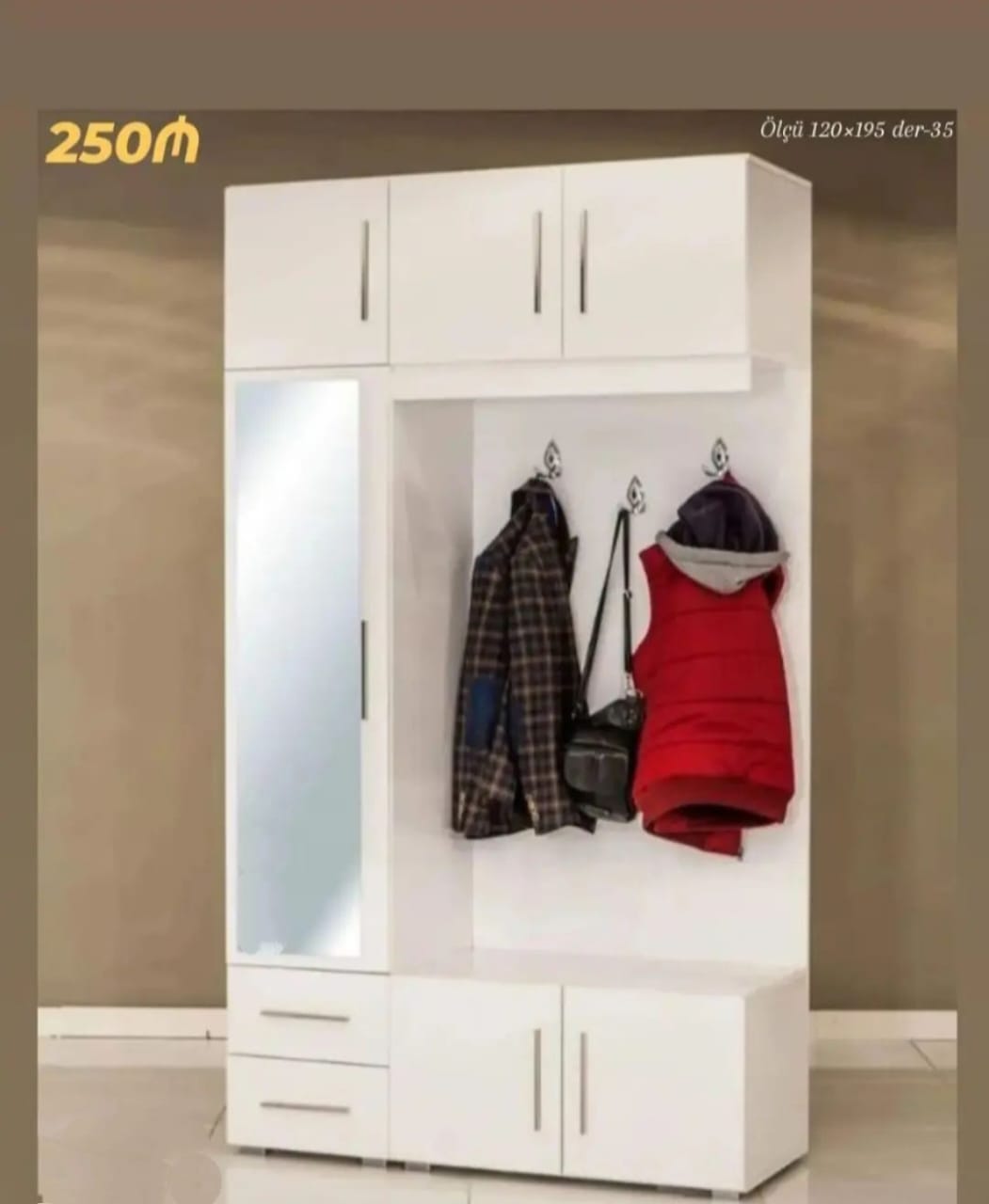 Dəhliz mebeli Sifarişlə hazırlanır Rəng seçimi var Ölçü