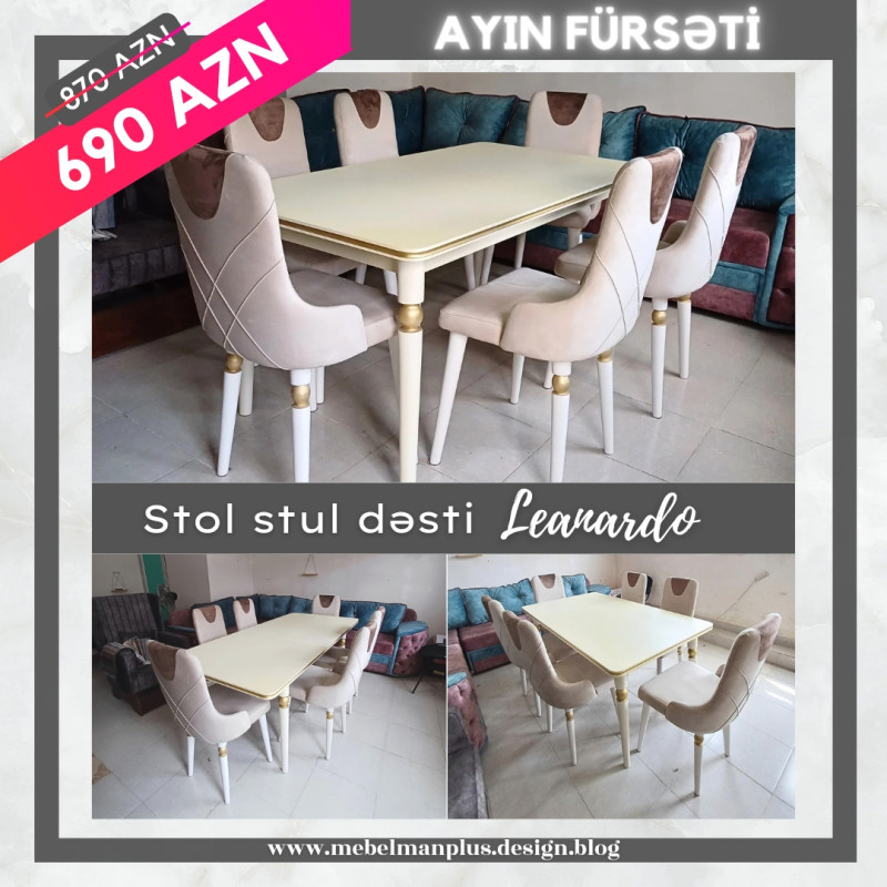 Stol stul dəsti | 20% ENDİRİMLƏ Möhtəşəm kampaniya ilə gəldik! LEANARDO masa və oturacaq
