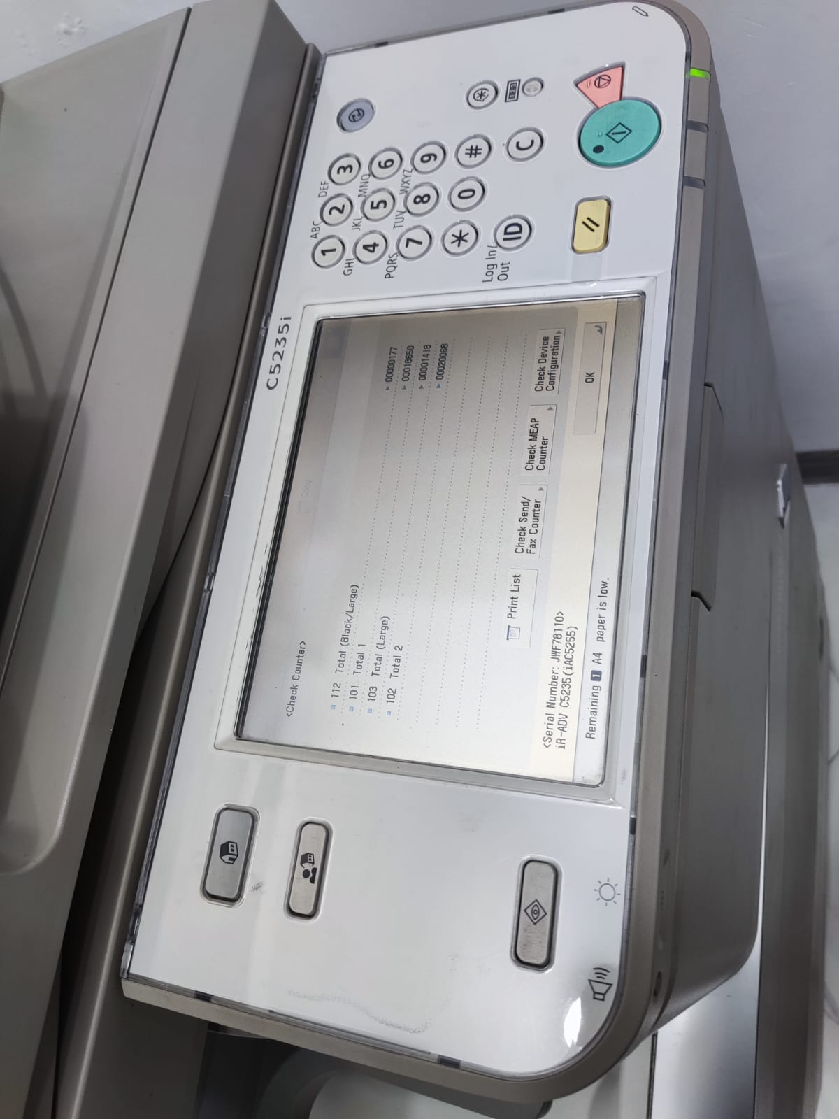 Canon 5235i sürətli rəngli A4 və A3 demək olarki bütün