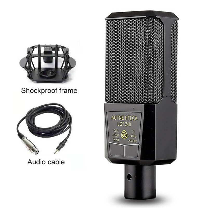 LGT240 Professional Mikrafon Youtube Tiktok Studia üçün Telefonlarada Qoşulur LGT240 Professional Mikrafon Youtube Tiktok Studia üçün