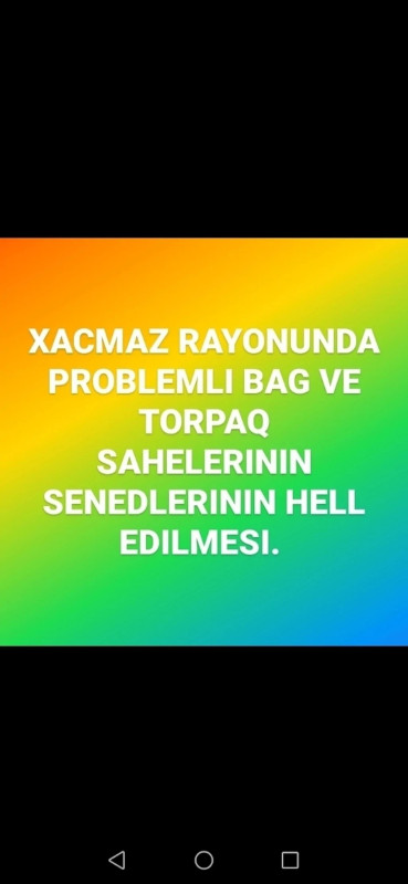 Xacmaz rayonunda problemli torpaq senedlerinin hell edilmesi Xacmaz rayonunda problemli torpaq senedlerini hell edilmesi