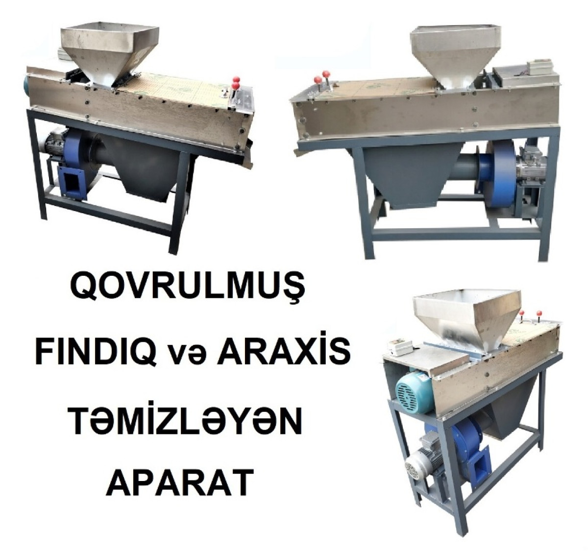 Fındıq emalı avadanlığı Fındıq emalı avadanlığı. Qovuran: 100 kq/saatda. Sındıran: