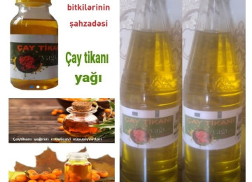 Çaytikanı yağı. 100 ml = 6 ₼. 250 ml = 15 ₼. 500 ml = 25 ₼.