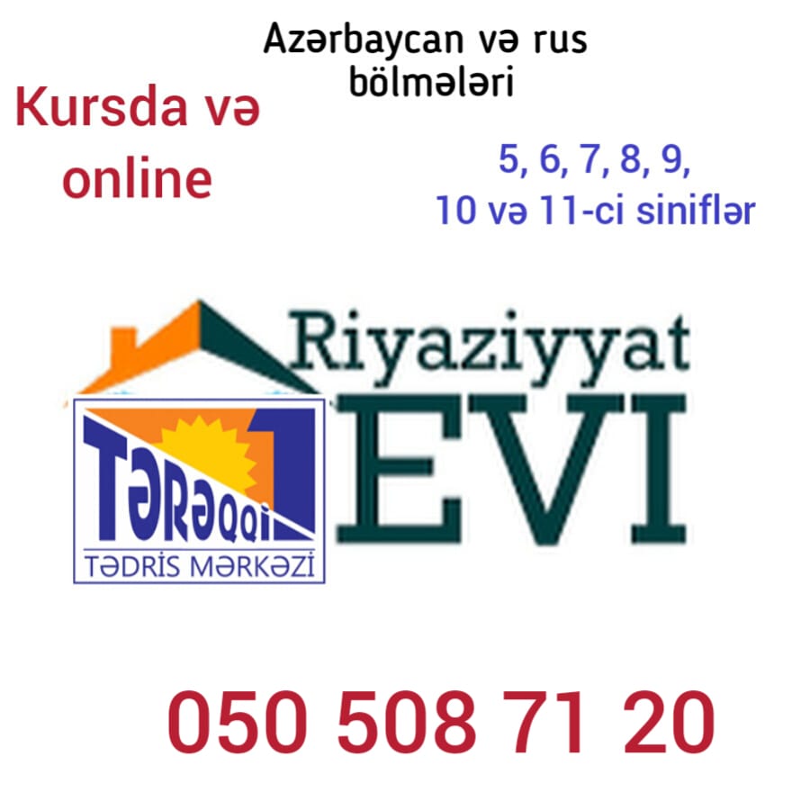 Riyaziyyat hazırlığı Online və kursda Fərdi və qrup