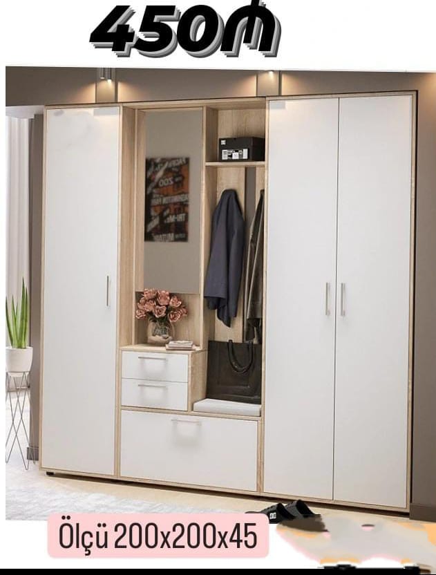 Dəhliz mebeli Sifarişlə hazırlanır Rəng seçimi var Ölçü