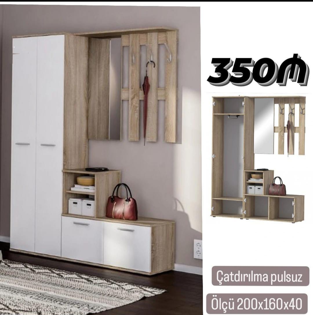 Dəhliz mebeli Sifarişlə hazırlanır Rəng seçimi var Ölçü