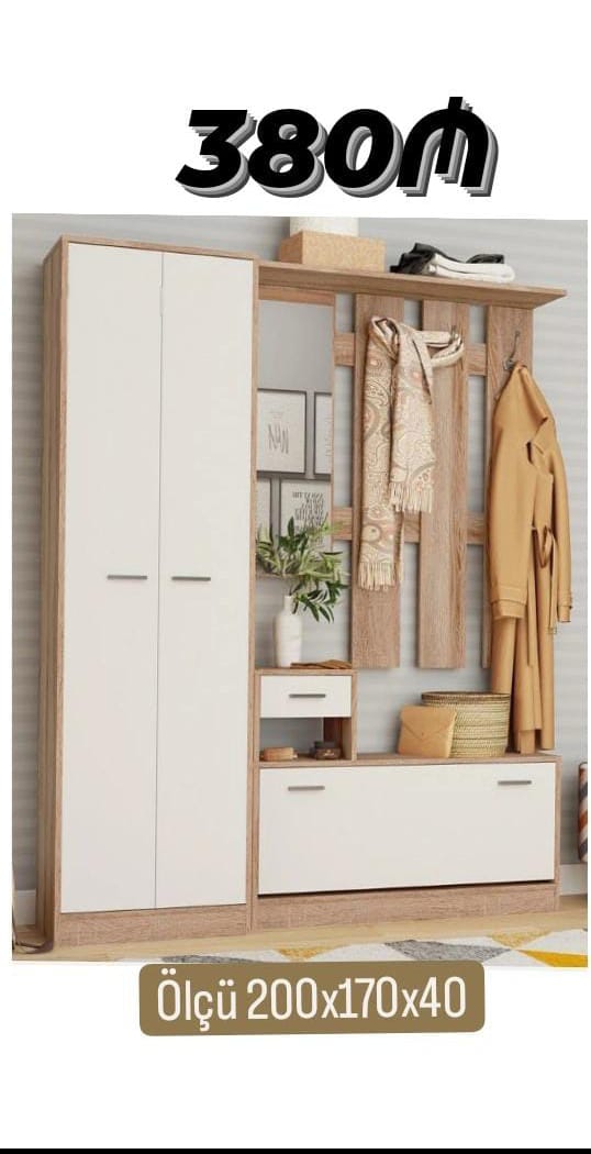 Koridor şkafi Sifarişlə hazırlanır Rəng seçimi var Ölçü