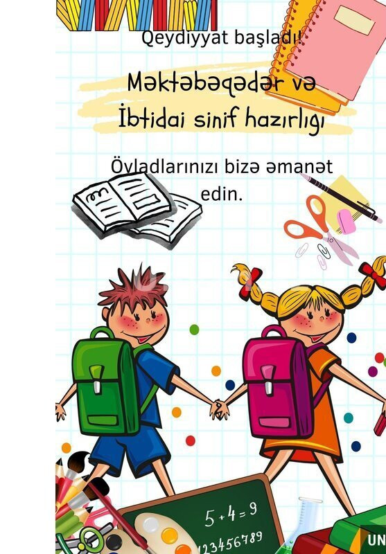 Mektebeqeder ve ibtidai sinif dersleri Eziz ve Deyerli valideyinler övladınızın tedris bünövresini
