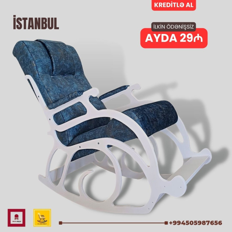 Yellənən kreslolar (kreslo-kaçalka) | KREDİTLƏ Yeni model yellənən kresloları İlkin ödənişsiz 3 aydan 18