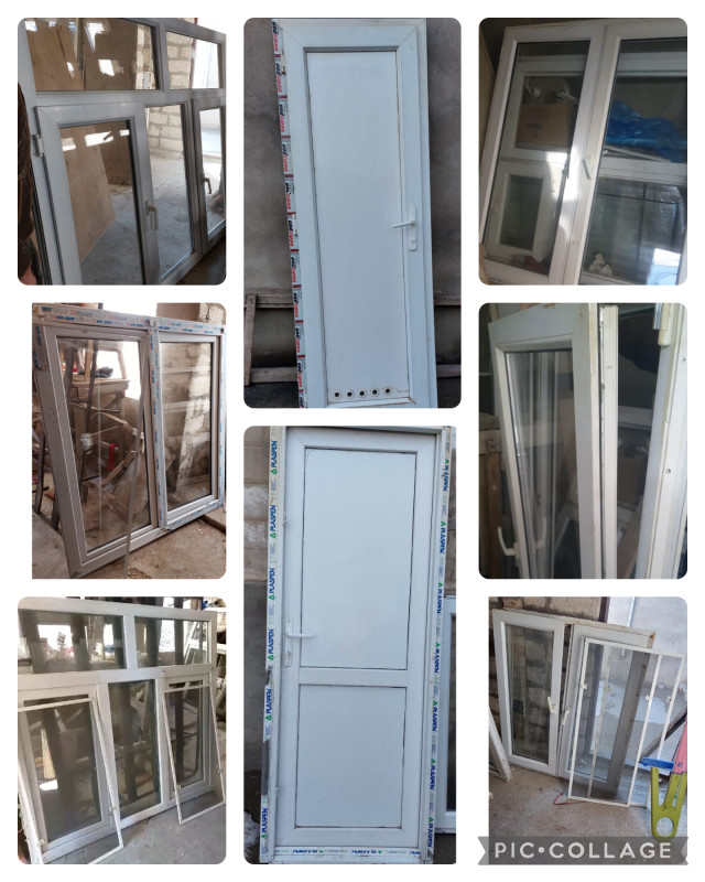Plastik qapı pəncərə Plastik qapı 198x68 sm. Qiyməti biri 80 azn. Plastik cift