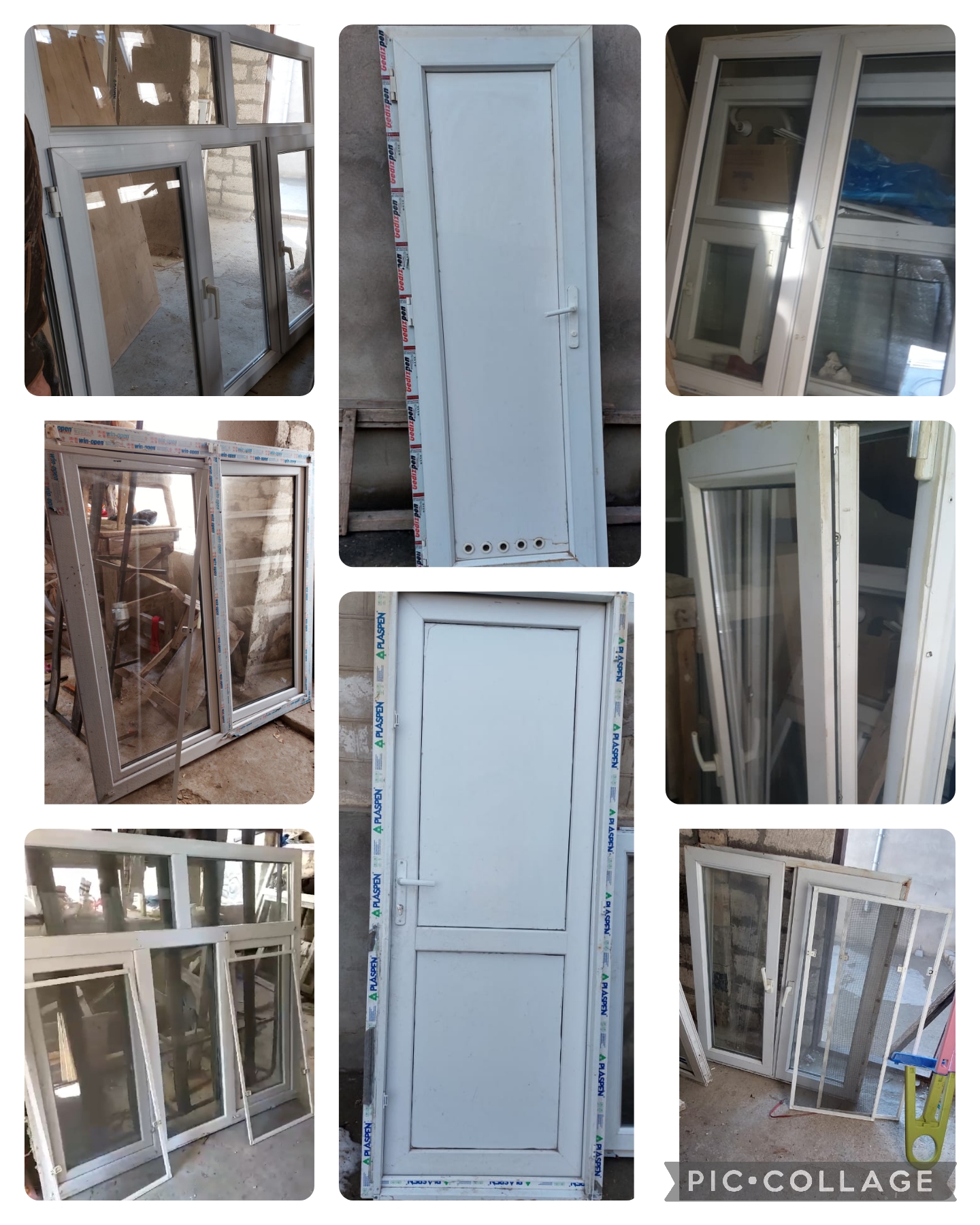 Plastik qapı 198x68 sm. Qiyməti biri 80 azn. Plastik cift