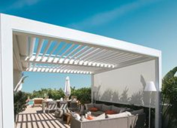 kafelərde perqola sistemlərinin quraşdırılması, ofislerde