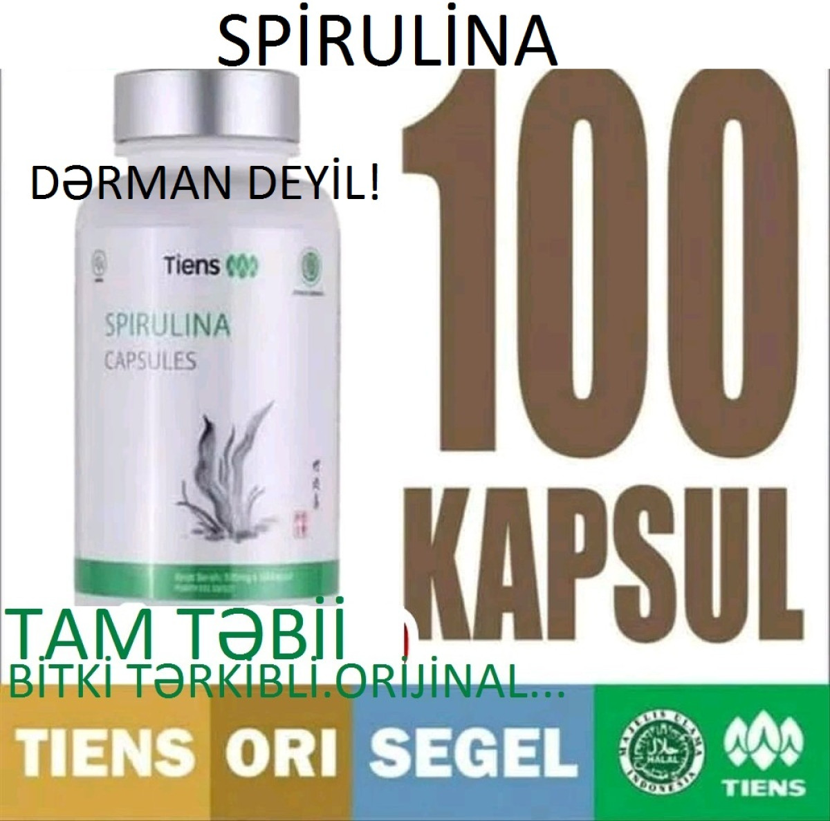 Spirulina-Şiş,Dəmir-Qan Azlığı,Qiçs,İltihab,Oynaq,Göz,İnsult,Bağrsaq,Dəri,Saç,Travma,Çəki “Spirulina” -Övladlarınızın və Sizin Sağlamlığız Üçün Tam