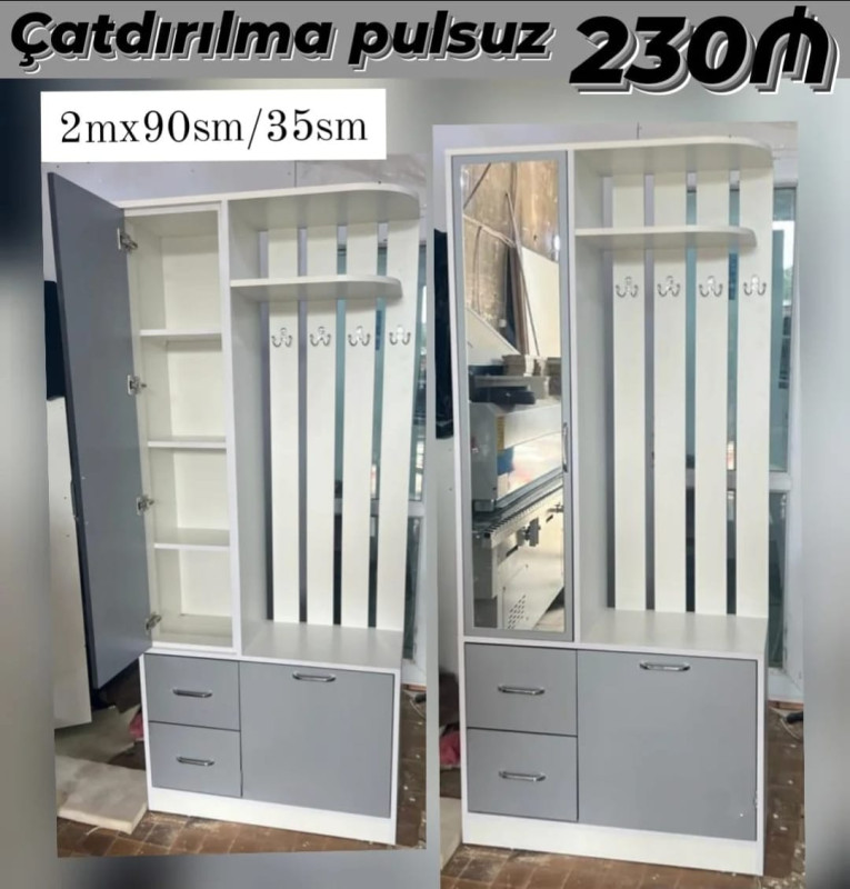 Dəhliz mebeli Dəhliz mebeli Sifarişlə hazırlanır Rəng seçimi var Ölçü