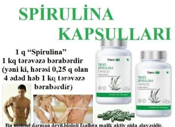 “Spirulina” -Övladlarınızın və Sizin Sağlamlığız Üçün Tam