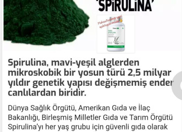 “Spirulina” -Övladlarınızın və Sizin Sağlamlığız Üçün Tam