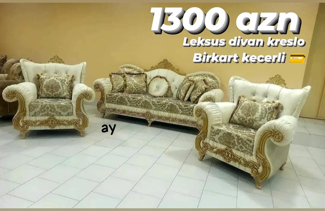 *leksus divan kreslo desti* Ay sonunadək dest cəmi 1300 azn