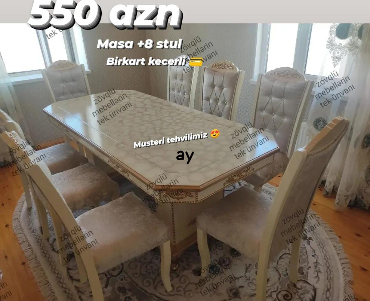 Stol stul desti *masa desti* *stol stul* Ay sonunadək dest cəmi 550azn 📌