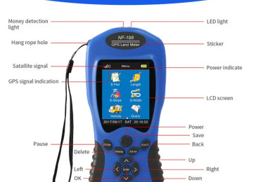 GPS land meter. Model: NOYAFA NF - 198 Yer tədqiqat