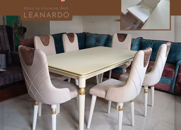 Diqqət, İndi al 2 ay sonra ödə! LEANARDO masa və oturacaq