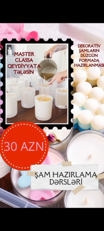 Buyrun master class 1fevral tarixində Şam hazirlama dərsləri keçiriləcək.🕯