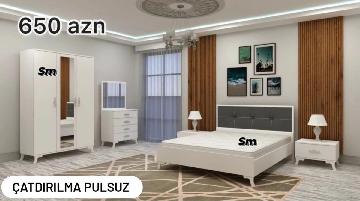 Yataq mebeli *Yataq dəsti* *Sifarişlə və yeni* Qiymət : *650₼* Dəstə