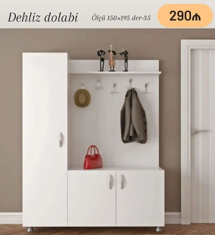 Dəhliz dolabı Dəhliz dolabı Sifarişlə hazırlanır Rəng seçimi var Ölçü