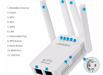 Pix-Link Wifi Siqnal Gücləndirici Artırıcı Repeater 4