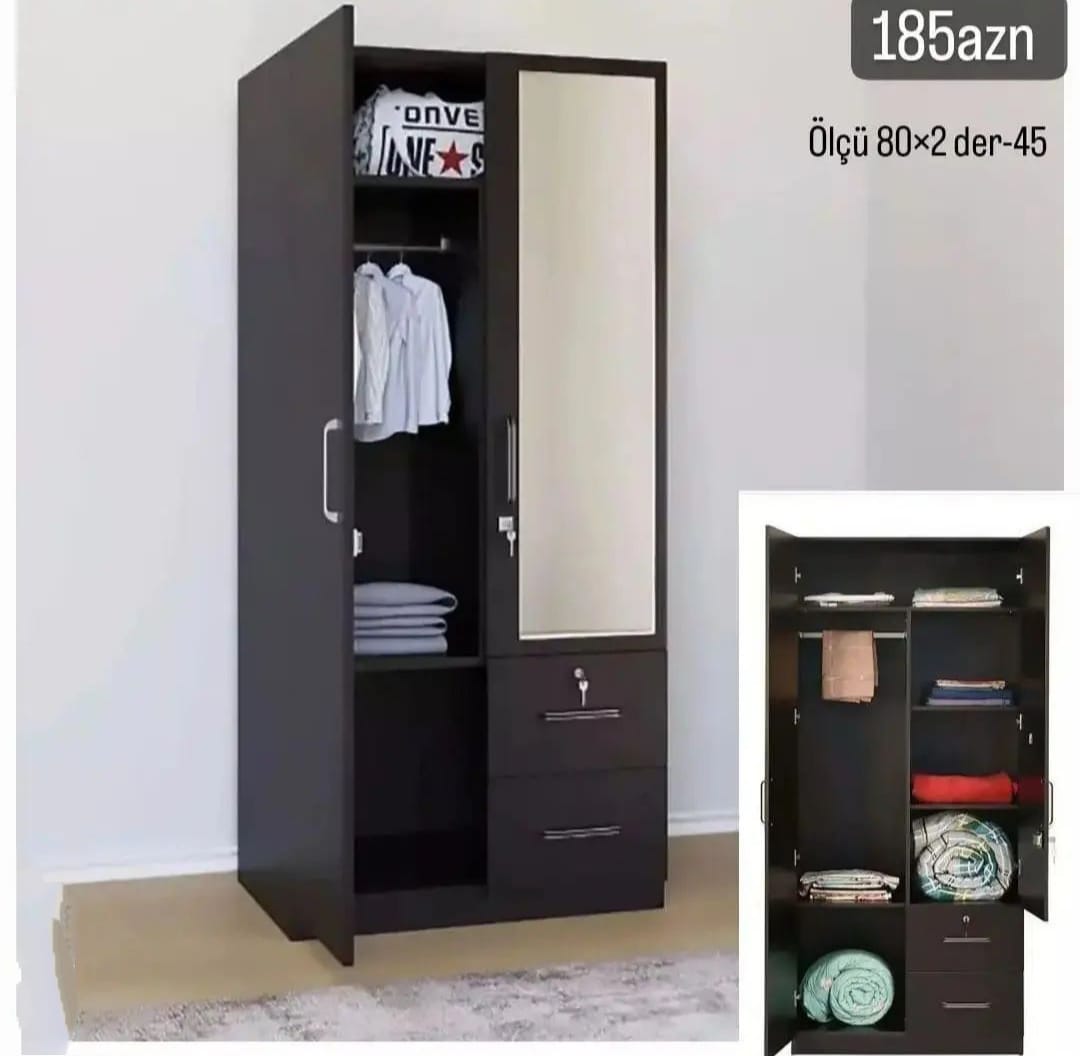 2Qapili Dolab Sifarişlə hazırlanır Rəng seçimi var Ölçü