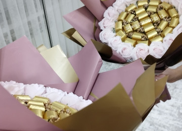 Sokolad buketleri sifarisle hazirlanir.Sifarisler en az 1-2