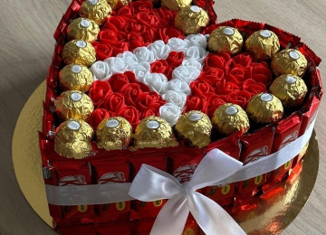 Herfli kinder buketleri sifarisle hazirlanir.Sifarisler en