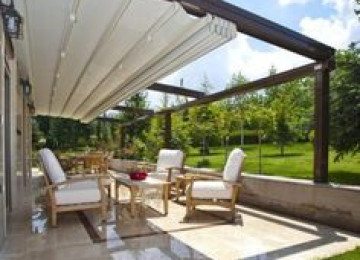 kafelərde perqola sistemlərinin quraşdırılması, ofislerde