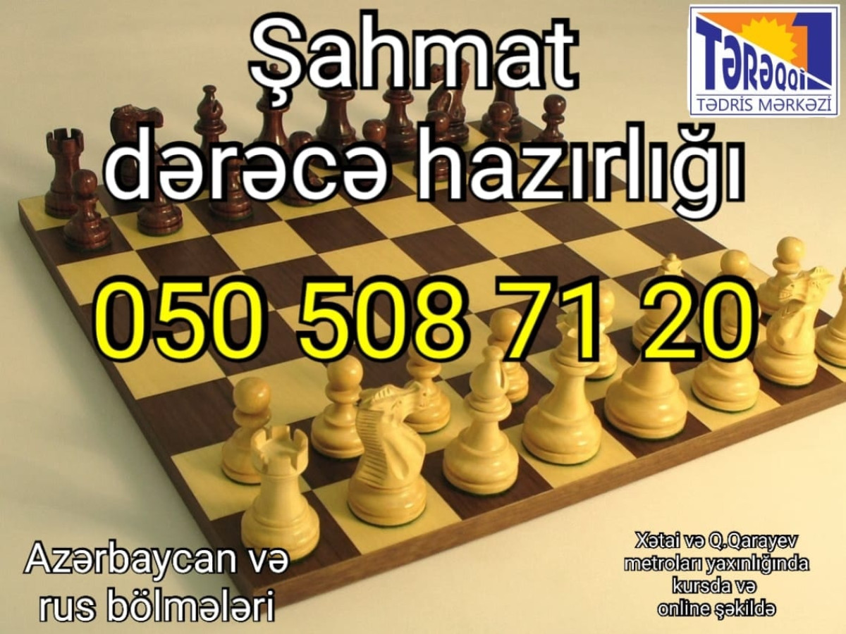 Şahmat dərsləri Şahmat dərsləri Vaxtı səmərəli keçirdin Azərbaycan və rus