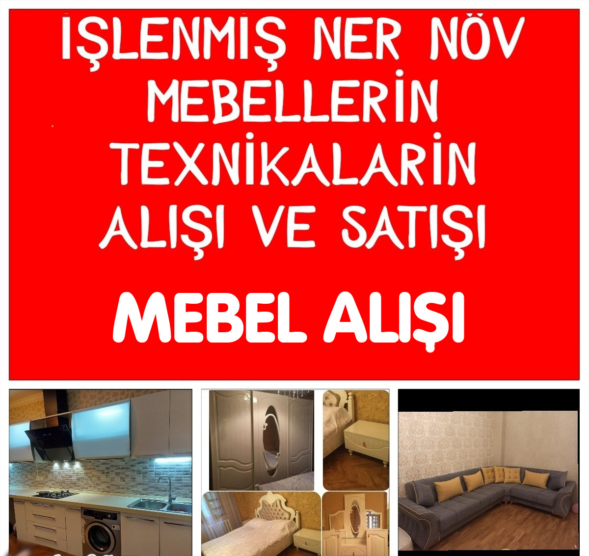 Islenmis mebellerin alisi metbex yataq qonaq dəsti Islenmis mebellerin alisi metbex yataq qonaq , sifoner ,