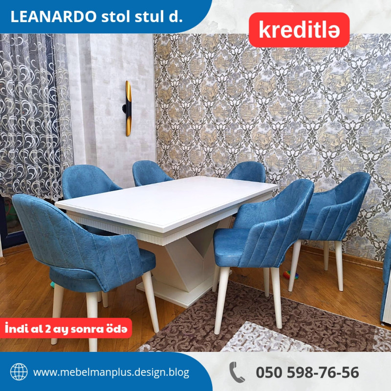 Stol stul dəsti Viktoriya-L | KREDİTLƏ AL Diqqət, İndi al 2 ay sonra ödə! VİKTORİYA-L masa və